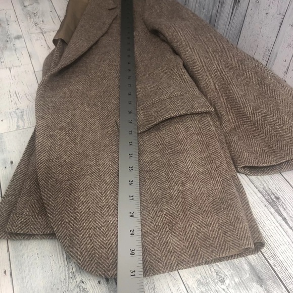 The Wool Collection Herringbone Mens Blazer - Picture 9 of 9